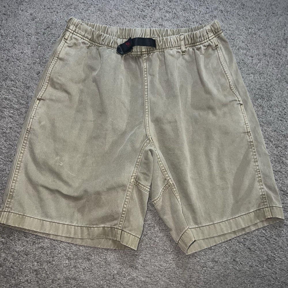 Vintage Gramicci Shorts Mens Medium Brown Outdoor Hiking Climbing USA Cotton